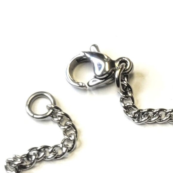 Silver Tone Necklace 19 inch Cable Link Silver Tone Necklace - Picture 5 of 14